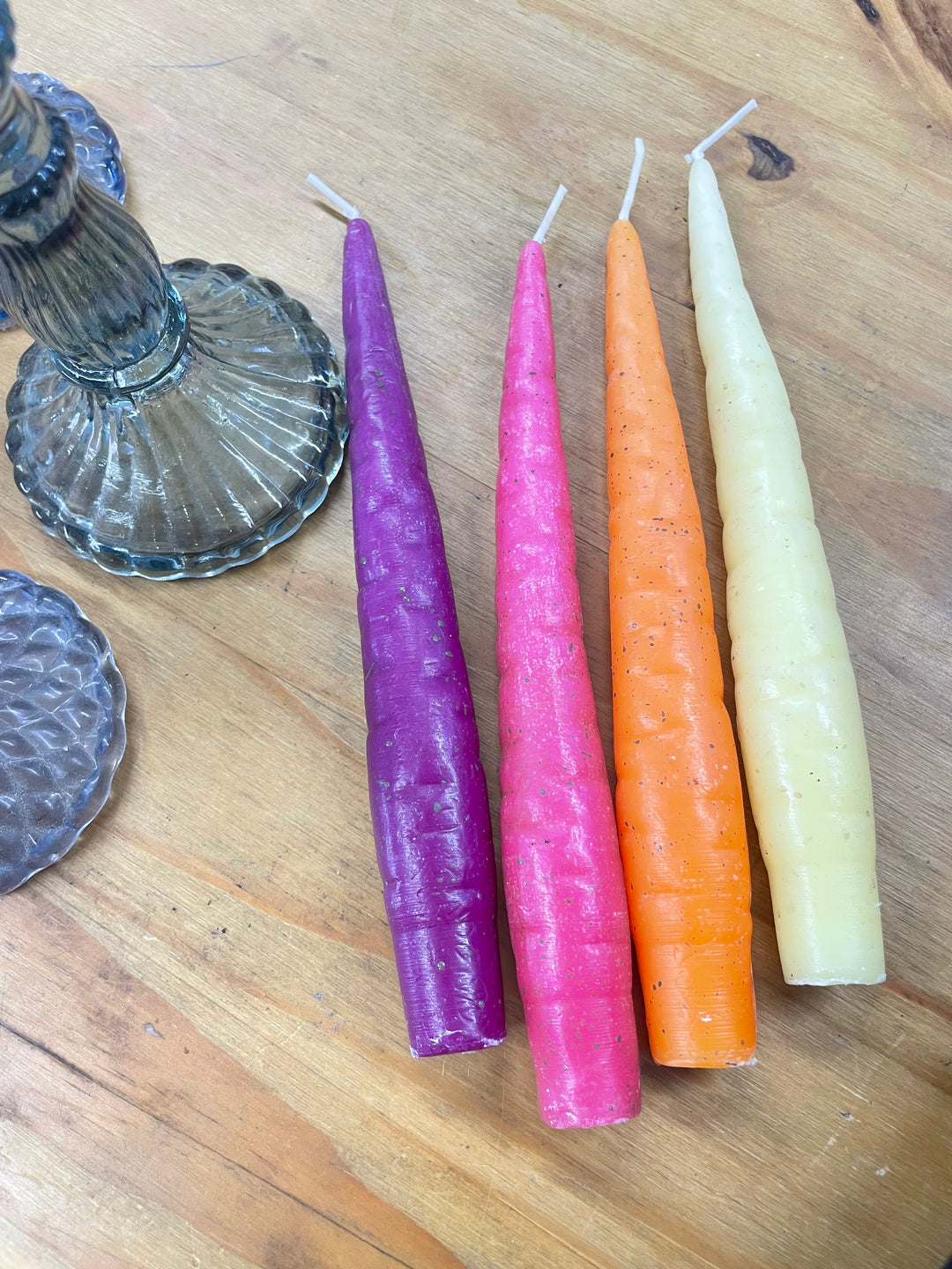 Rainbow Carrot Candles