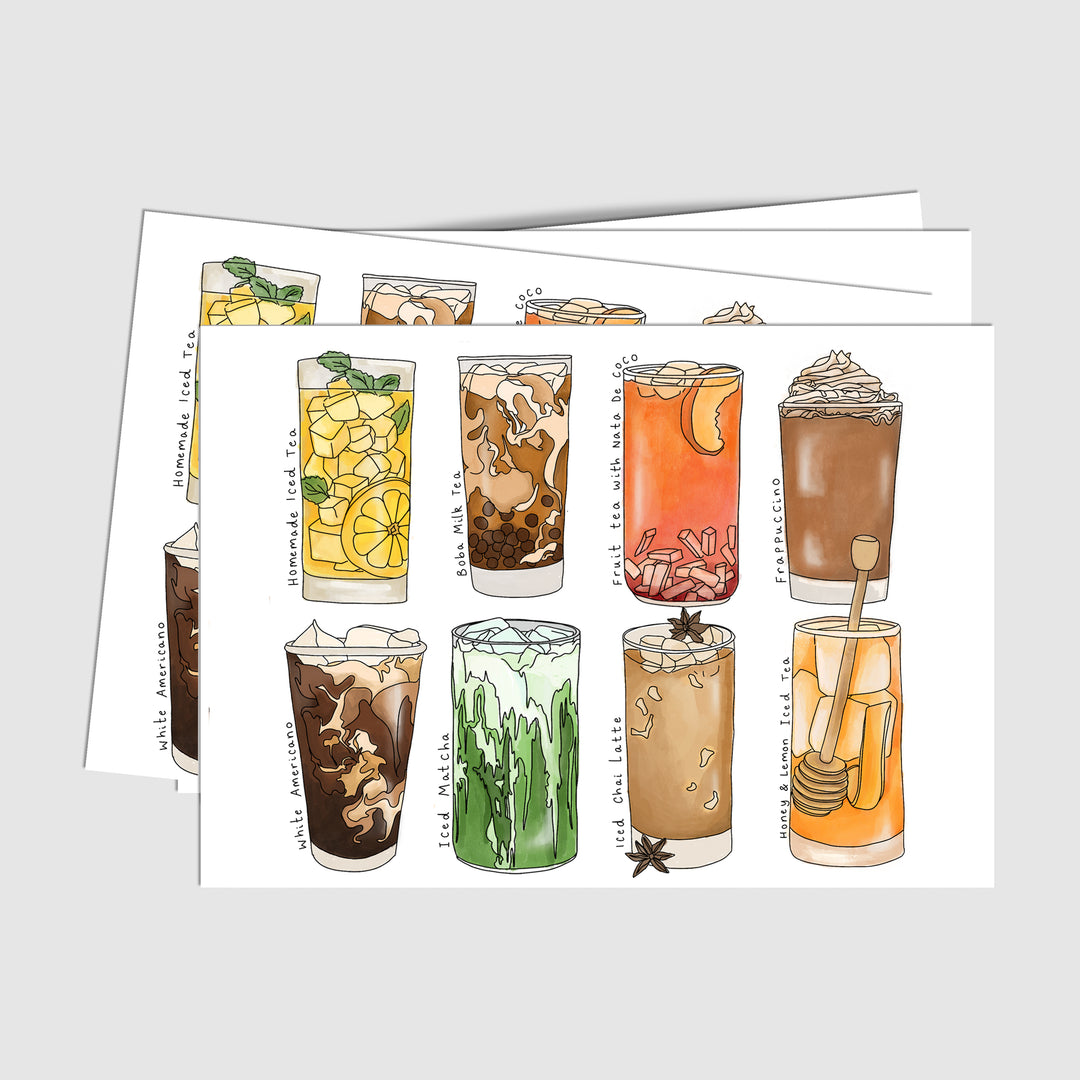 Iced Drinks Postcard Pack