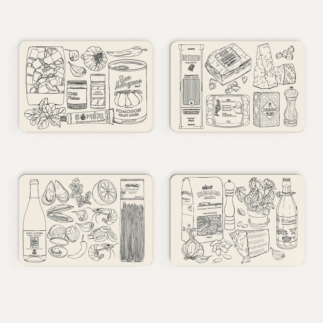 Pasta Placemats - Set of Four.      (Coming soon!)