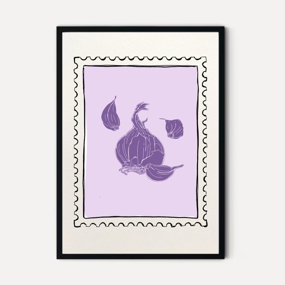 Garlic Stamp Print