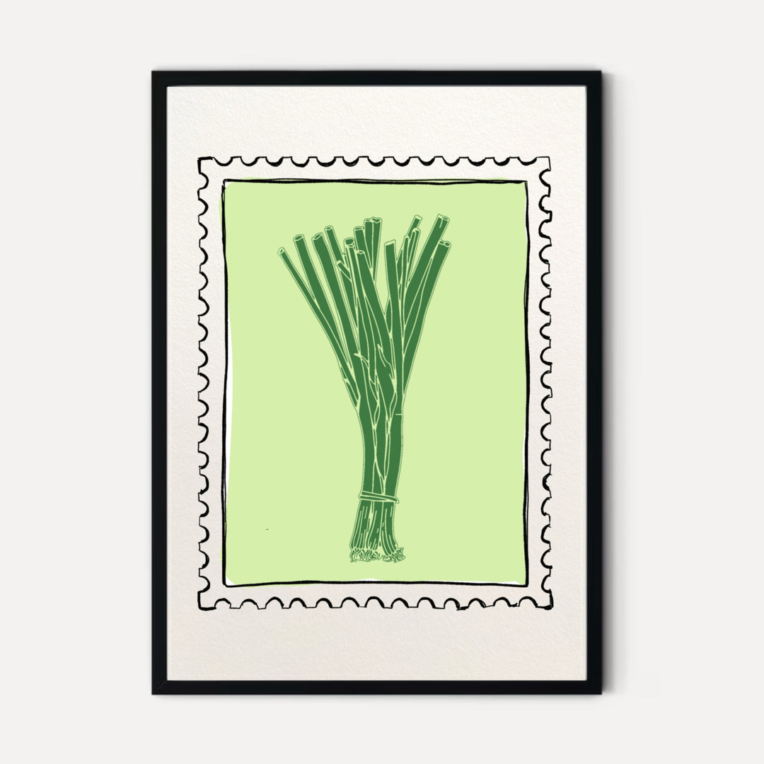 Spring Onion Stamp Print