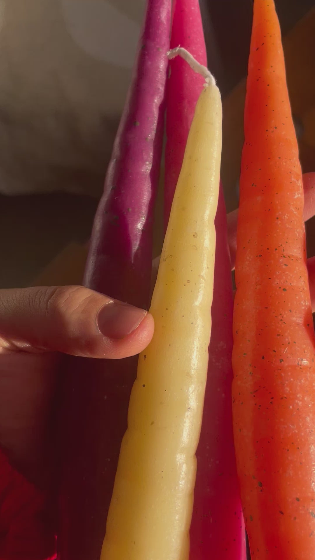 Rainbow Carrot Candles