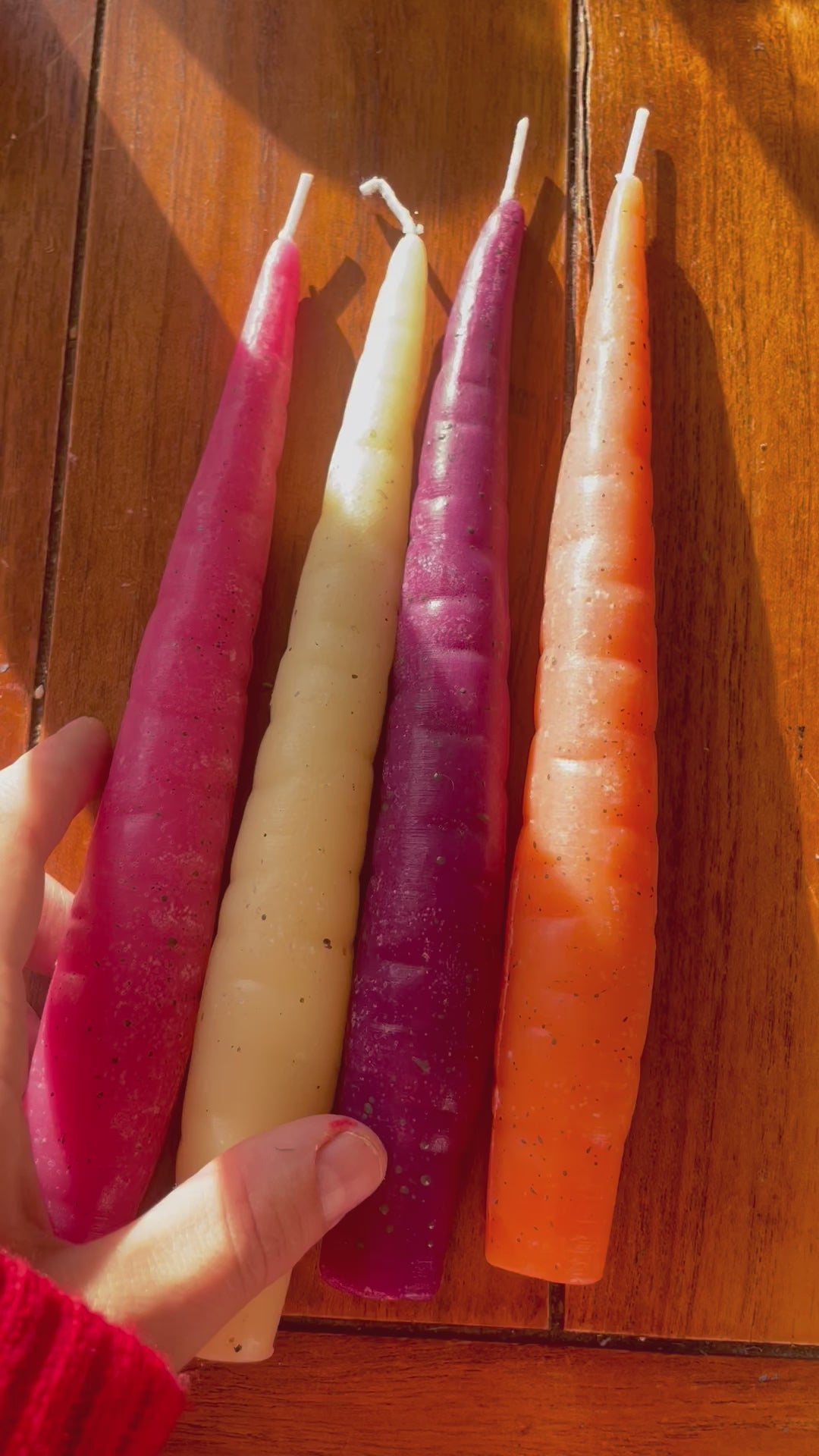 Rainbow Carrot Candles