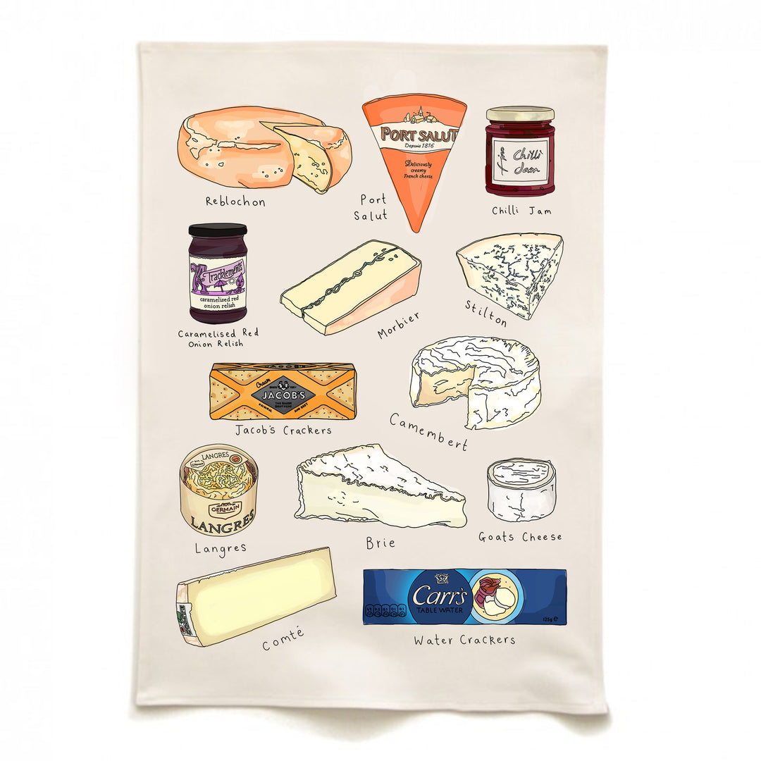 The Cheese and Crackers Tea Towel